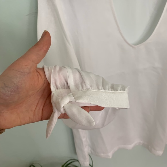 ModCloth White Long Sleeve Blouse - Picture 5 of 8